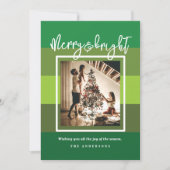 Christmas Cheer Grery Merry and Bright Holiday Car Einladung (Vorderseite)