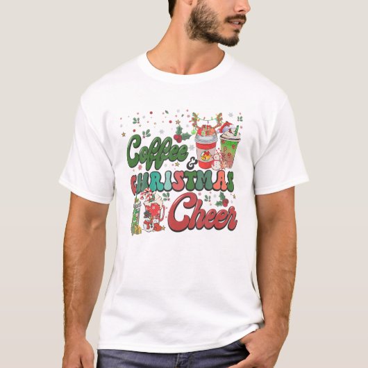 Christmas Cheer Retro Groovy T-Shirt (Vorderseite)