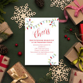 Christmas Cheers Colorful Cute String Lights Einladung