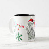 Christmas Cheetah Mug Cup Zweifarbige Tasse (Vorderseite Links)