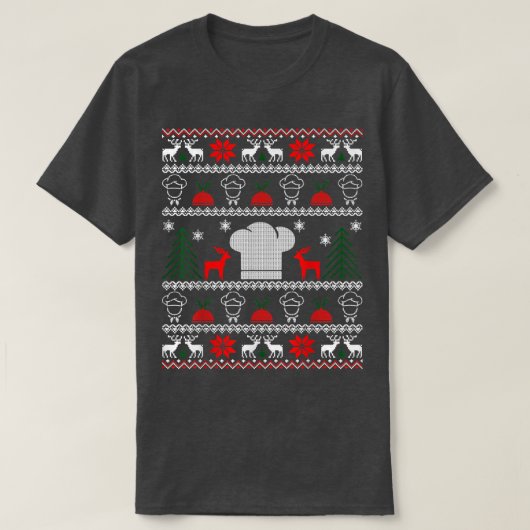 Christmas Chef Cooking Cook Lover Ugly Xmas Sweate T-Shirt (Design vorne)
