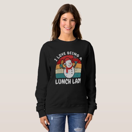Christmas Chef Snowman Xmas Ladys I Love Being A L Sweatshirt (Vorne ganz)