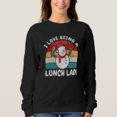 Christmas Chef Snowman Xmas Ladys I Love Being A L Sweatshirt (Vorderseite)
