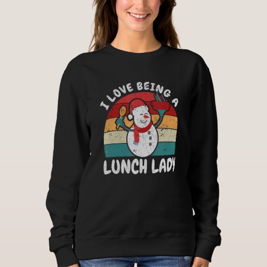Christmas Chef Snowman Xmas Ladys I Love Being A L Sweatshirt (Vorderseite)