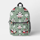 Christmas Cherry Blossom Panda Bedruckter Rucksack (Vorderseite)