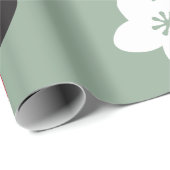 Christmas Cherry Blossom Panda Geschenkpapier (Rolleneckpunkt)