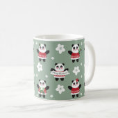 Christmas Cherry Blossom Panda Kaffeetasse (VorderseiteRechts)