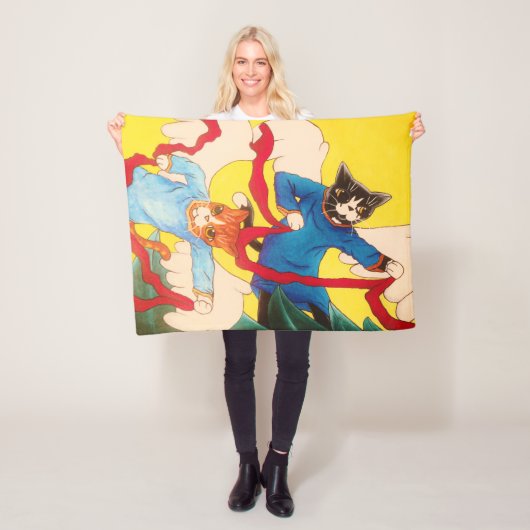 Christmas Cherub Angel Cats Fleecedecke (Beispiel)