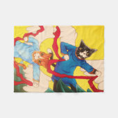 Christmas Cherub Angel Cats Fleecedecke (Vorderseite (Horizontal))