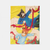 Christmas Cherub Angel Cats Fleecedecke (Vorderseite)