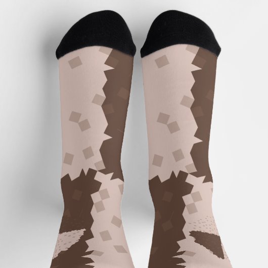 Christmas Chess Cookies Pattern Socken (Oben)