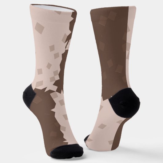 Christmas Chess Cookies Pattern Socken (Gewinkelt)