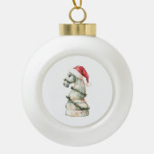 Christmas Chess Knight Ornament – Watercolor Chess (Vorderseite)