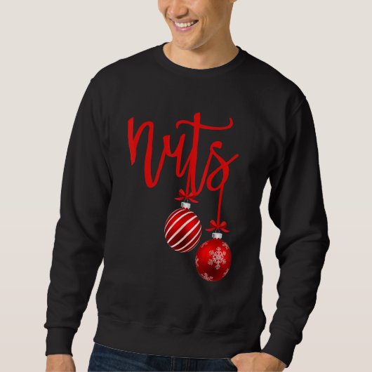 Christmas Chest Nuts Christmas Couple Mr and Mrs L Sweatshirt (Vorderseite)