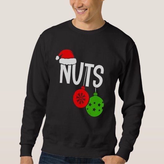 Christmas Chest Nuts Christmas Couple Mr and Mrs L Sweatshirt (Vorderseite)