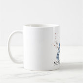 Christmas Chic Blue White Snowman Kaffeetasse (Links)