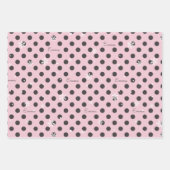 Christmas Chic Pink Grau moderner Individuelle Nam Geschenkpapier Set (Vorderseite 2)