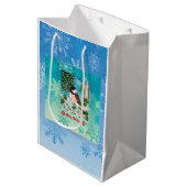 Christmas Chickadee Chatter Mittlere Geschenktüte (Vorderseite Schrägansicht)