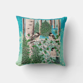 Christmas Chickadee Chatter Pillow Kissen