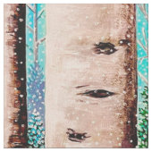 Christmas Chickadee Chatter Stoff (Nahaufnahme)