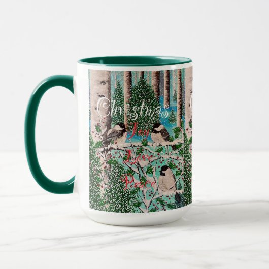 Christmas Chickadee Chatter Tasse (Links)