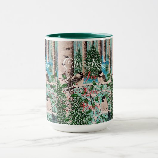 Christmas Chickadee Chatter Tasse (Zentrum)
