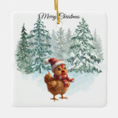 Christmas Chicken Ornament (Vorderseite)