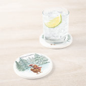 Christmas Chicken Sandstone Coaster Getränkeuntersetzer (Seite)