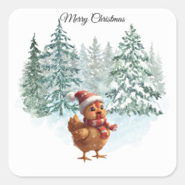 Christmas Chicken Sticker