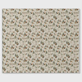 Christmas Chickens and Roosters Farmyard Winter Geschenkpapier (Flach)