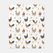 Christmas Chickens & Chicks Pattern Fleecedecke (Vorderseite)