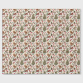 Christmas Chickens Wrapping Paper Geschenkpapier (Flach)