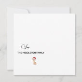 Christmas Chihuahua Dog White Green Merry Gruß (Rückseite)