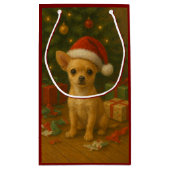 Christmas Chihuahua Gift Bag Kleine Geschenktüte (Rückseite)