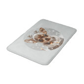 Christmas Chihuahua Reindeer Dog Badematte (Schrägansicht)