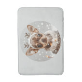 Christmas Chihuahua Reindeer Dog Badematte (Vorderseite Vertikal)