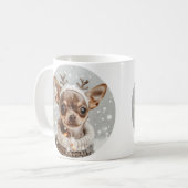Christmas Chihuahua Reindeer Dog Kaffeetasse (Vorderseite Links)