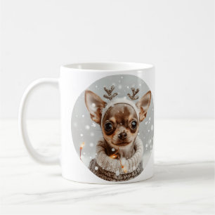 Christmas Chihuahua Reindeer Dog Kaffeetasse