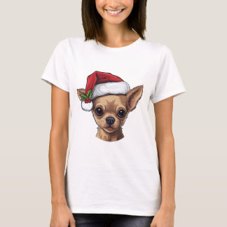 Christmas Chihuahua T - Shirt - Tan