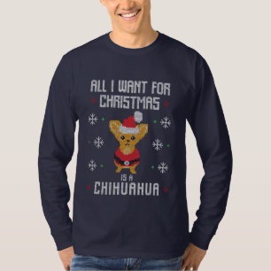 Christmas Chihuahua Ugly Sweater T-Shirt