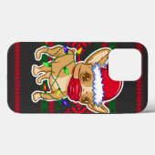Christmas chihuahua wearing a medical mask Case-Mate iPhone hülle (Rückseite (Horizontal))