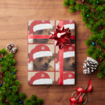 Christmas Chihuahua Wrapping Paper Geschenkpapier<br><div class="desc">Niedlich Chihuahua mit Weihnachtsmannmütze Packpapier.</div>