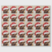 Christmas Chihuahua Wrapping Paper Geschenkpapier (Flach)