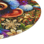 CHRISTMAS CHIMPANZEE ~ Cutting Board Schneidebrett (Ecke)