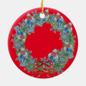 Christmas Chinoiserie Ginger Jar Jars Keramik Ornament (Hinten)