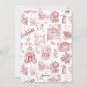 Christmas Chinoiserie Toile Photo Feiertagskarte (Rückseite)