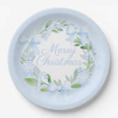 Christmas Chinoiserie Watercolor Ginger Jar Wreath Pappteller (Vorderseite)