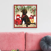 CHRISTMAS CHOCOLATE LABRADOR LEINWANDDRUCK (Insitu (Wohnzimmer))