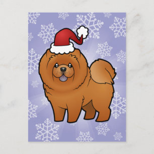 Christmas Chow Chow Feiertagspostkarte