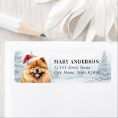 Christmas Chow Chow Rücksendeadressen-Aufkleber (Insitu)